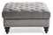 Contemporary Home Living Velvet Upholstered Tufted Ottoman - 35" - Dark Gray